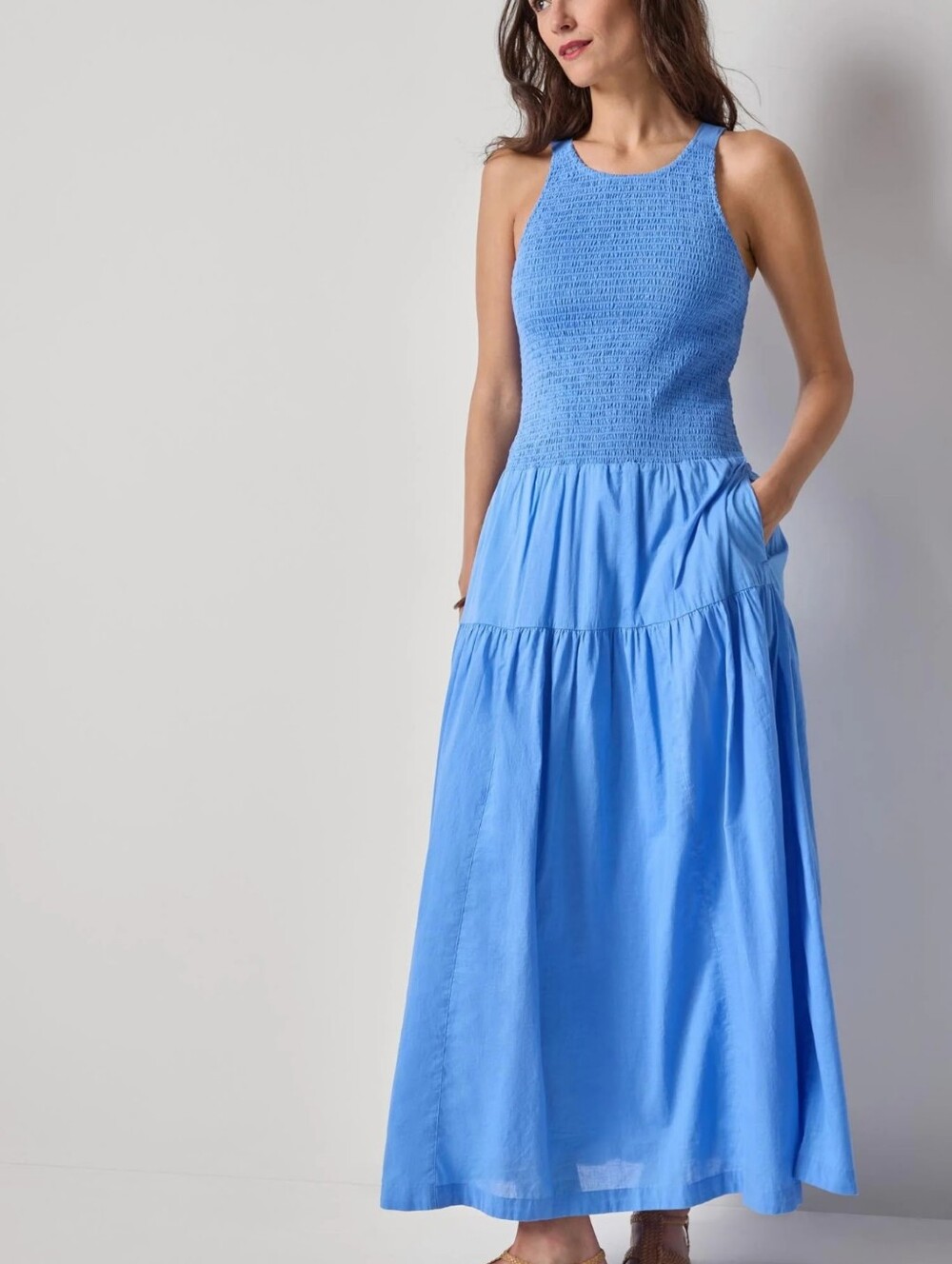 Lilla P Smocked Bodice Maxi Dress